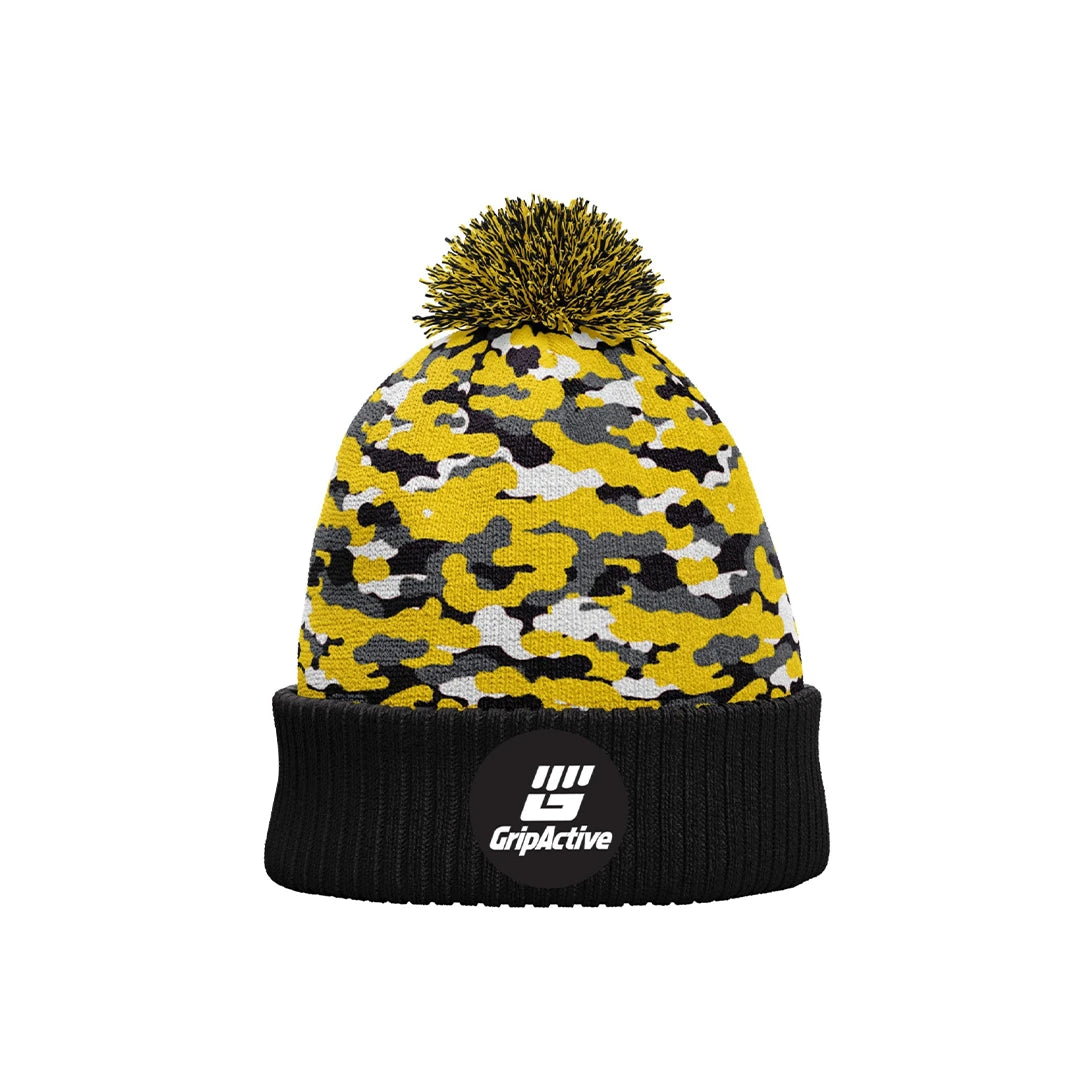 Bonnet à pompon camouflage - Enfant