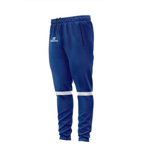 Pantalon de Survêtement Bleu Grip Active – Édition Ligne Blanche
