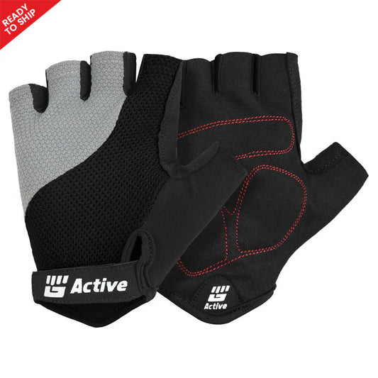 Gants de cyclisme noirs à doigts courts