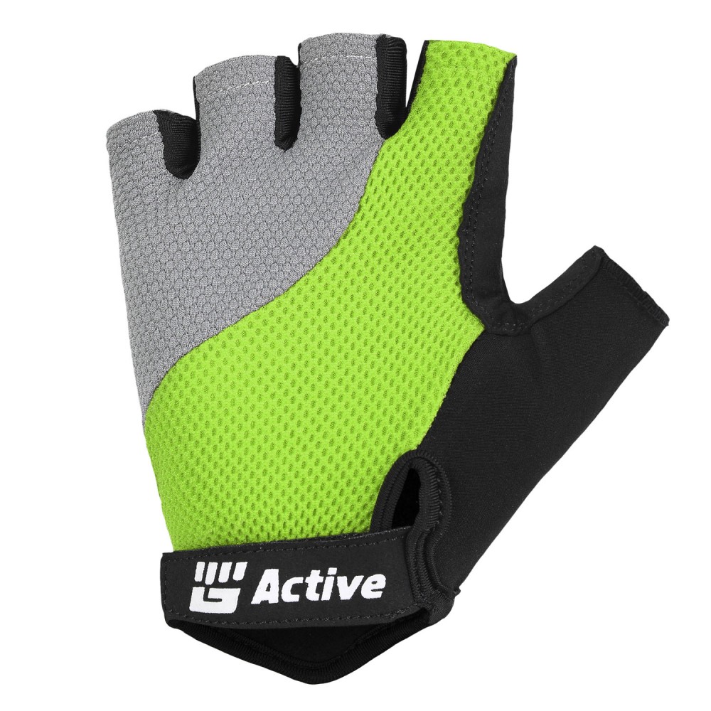 Green Short Finger Cycling Gloves