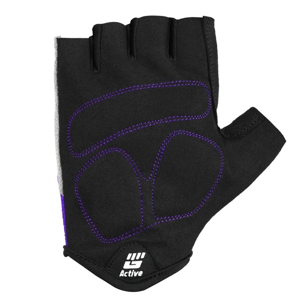 Purple Short Finger Cycling Gloves