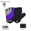 Purple Short Finger Cycling Gloves