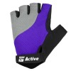 Purple Short Finger Cycling Gloves