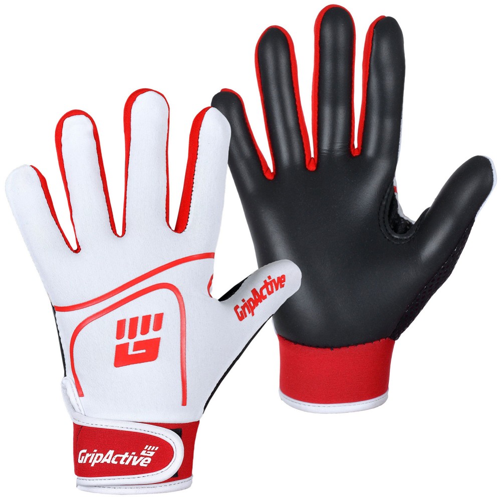 Red and White Gaelic Gloves