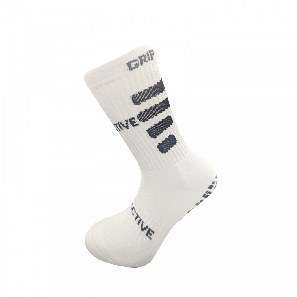 White and Gray Grip Socks