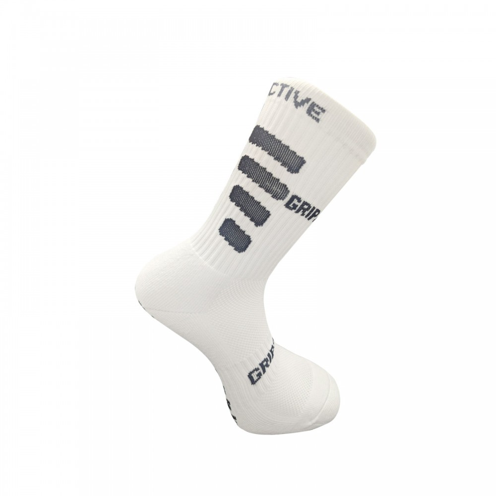 White and Gray Grip Socks