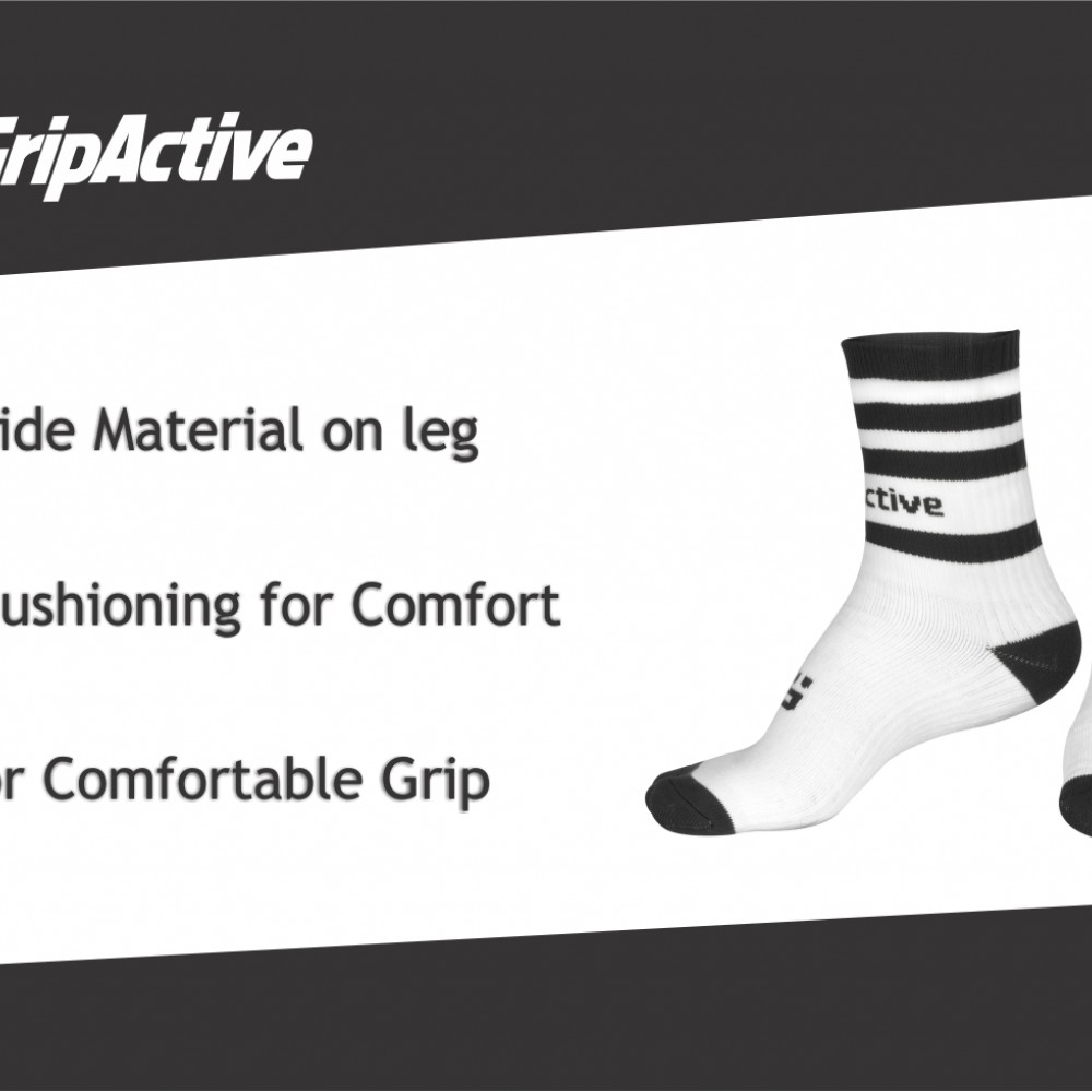 White and Black GAA Mid Leg Socks