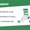 Green and White Football Mid Leg Socks