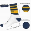 Navy Blue and Yellow Rugby Mid Leg Socks