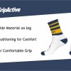 Navy Blue and Yellow Football Mid Leg Socks