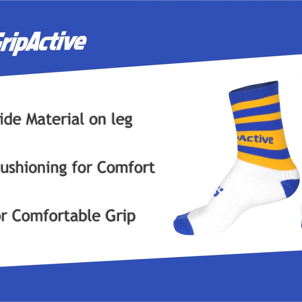 Royal Blue and Yellow Rugby Mid Leg Socks