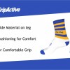 Royal Blue and Yellow Football Mid Leg Socks