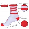 Red and White Football Mid Leg Socks