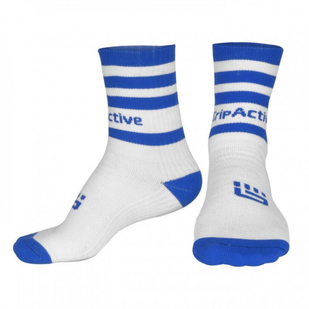 Blue and White Rugby Mid Leg Socks