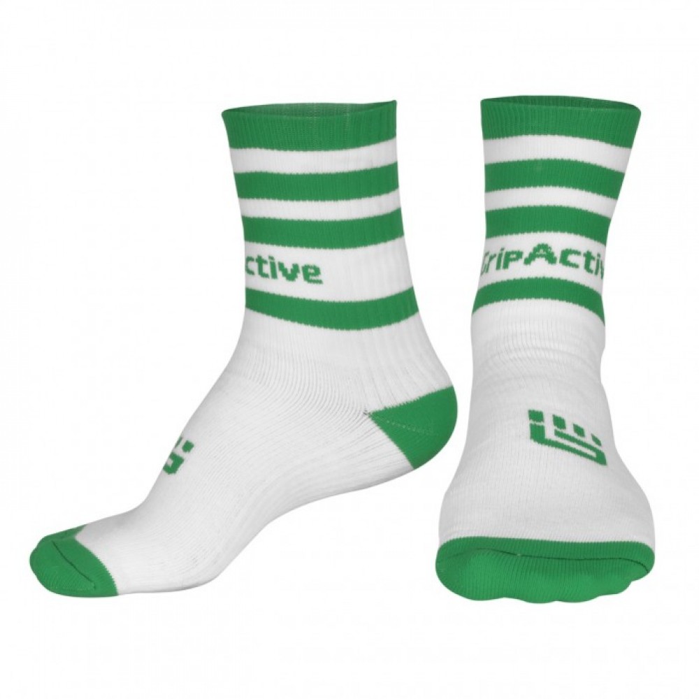 Green and White Rugby Mid Leg Socks