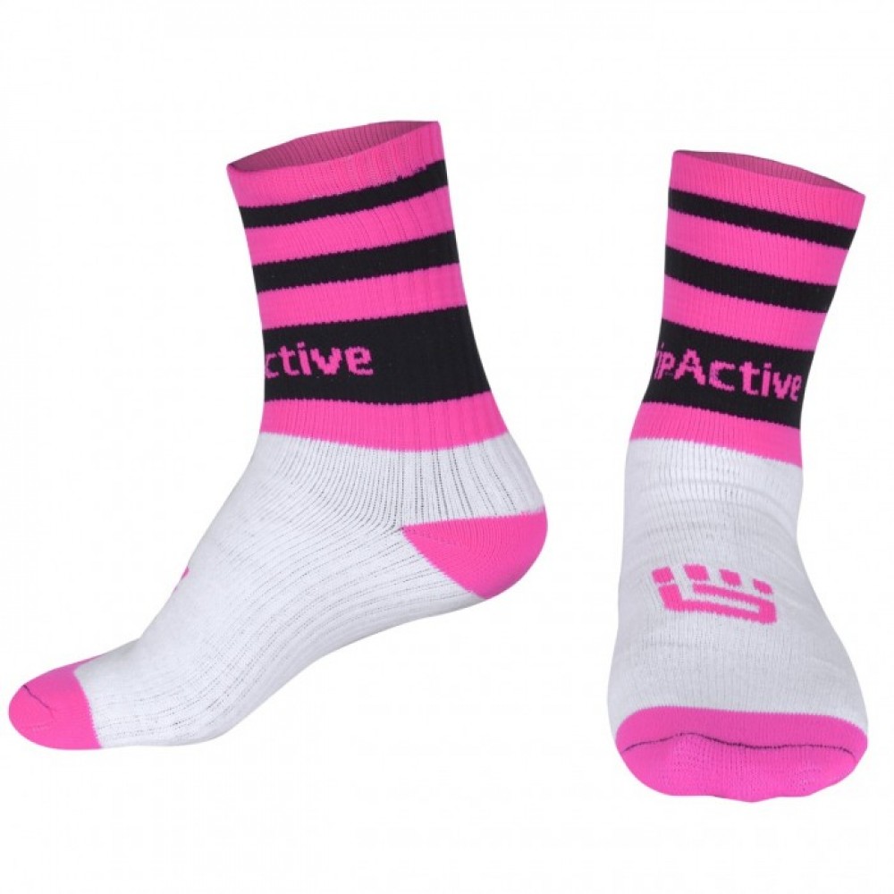 Pink and Black Rugby Mid Leg Socks