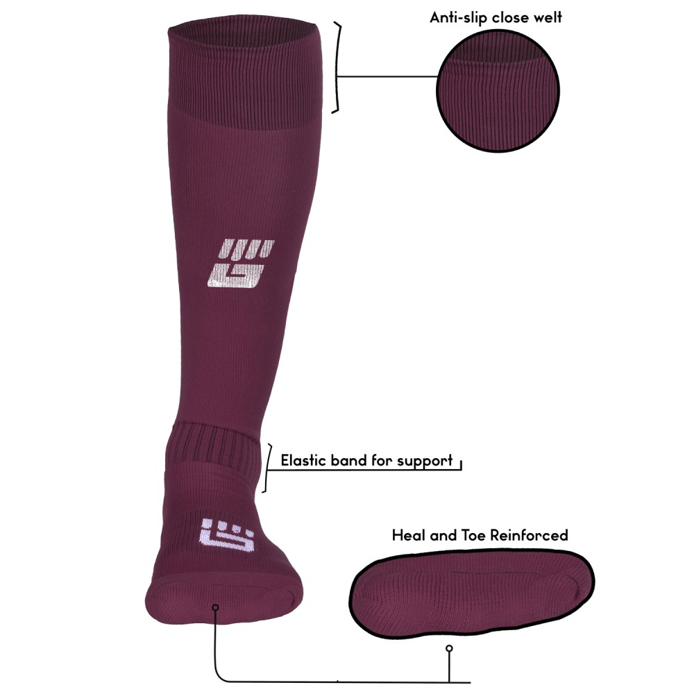 Maroon Long Socks